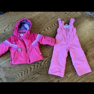 Obermeyer size 2t ski jacket and pants.